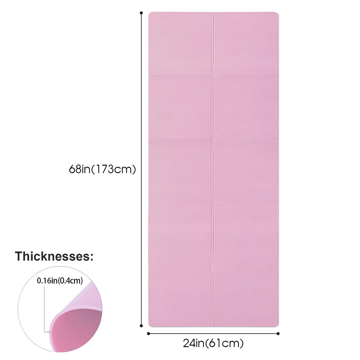 4mm EVA Yoga Mat Anti-Slip Fitness & Pilates Exercise Mat