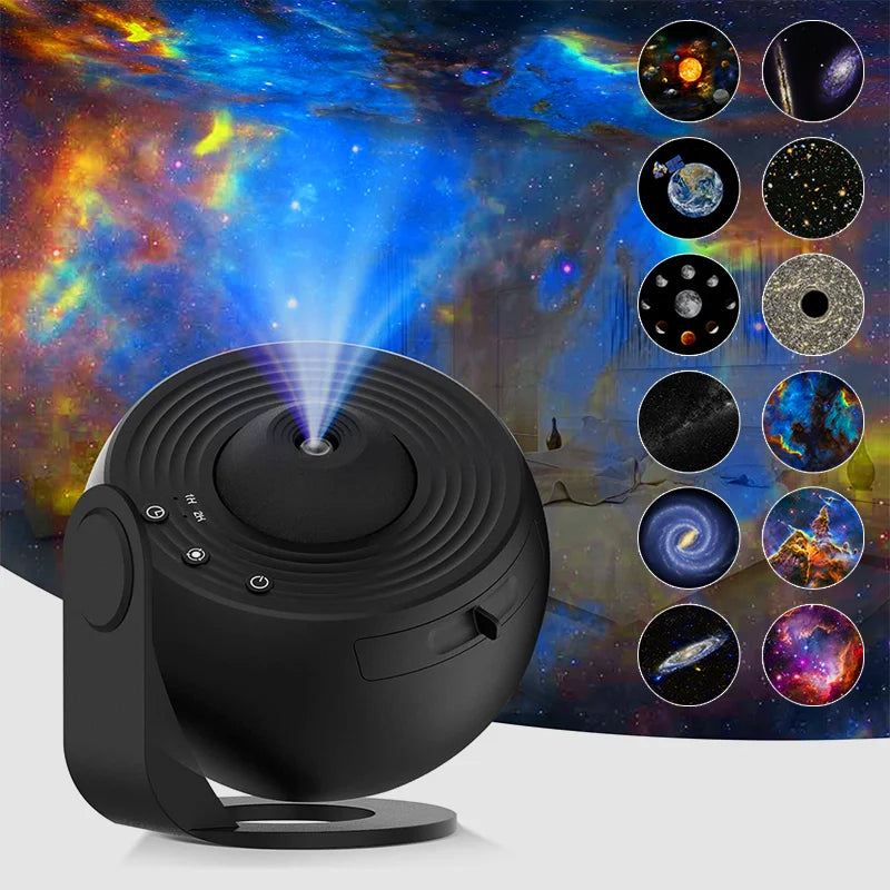 Galaxy Star Projector 360° Rotating Night Light for Kids & Bedroom