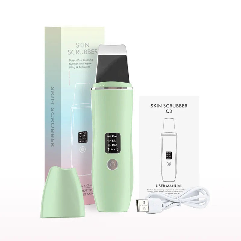 Ultrasonic Skin Scrubber Deep Face Cleaning & Blackhead Remover