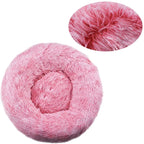 Round Plush Pet Bed – Soft Cozy Dog & Cat Bed for Small to Large Pets