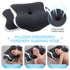 Memory Foam Cervical Pillow Ergonomic Neck Support with Ice Silk Case