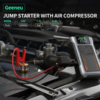 Portable Car Jump Starter With Air Compressor, 3000A Peak(7.5L Gas, 6.5L Diesel)