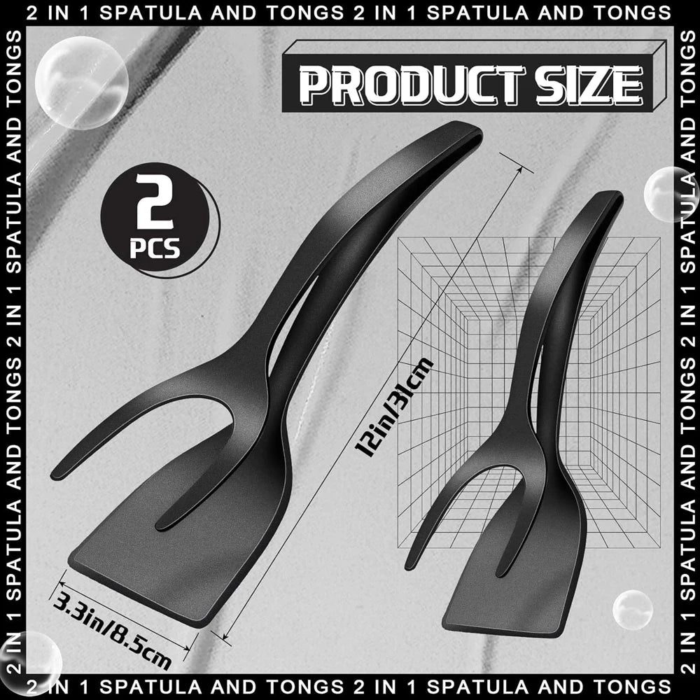 2-in-1 Grip & Flip Spatula  Non-Stick Egg, Pancake, Fish & Omelette Turner