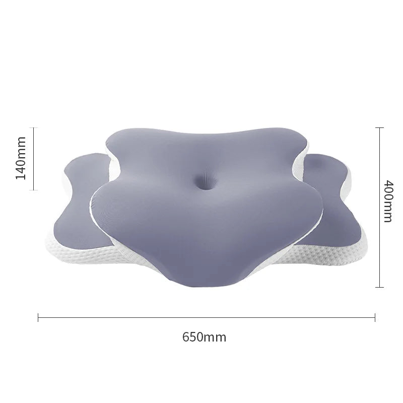 Memory Foam Cervical Pillow Ergonomic Neck Support with Ice Silk Case