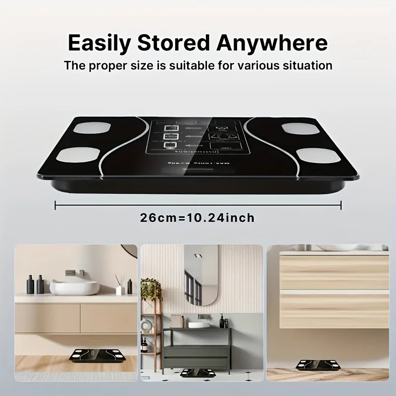 Intelligent Digital Body Scale With Backlit LED Display Screen, Weighing Up To 400 Pounds
