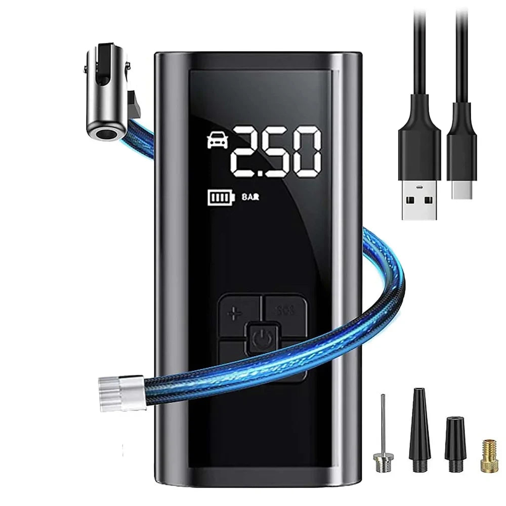 Portable Tire Inflator - Rechargeable Electric Inflator For Car Bicycle