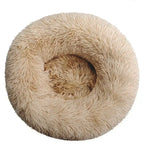 Round Plush Pet Bed – Soft Cozy Dog & Cat Bed for Small to Large Pets