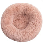 Round Plush Pet Bed – Soft Cozy Dog & Cat Bed for Small to Large Pets