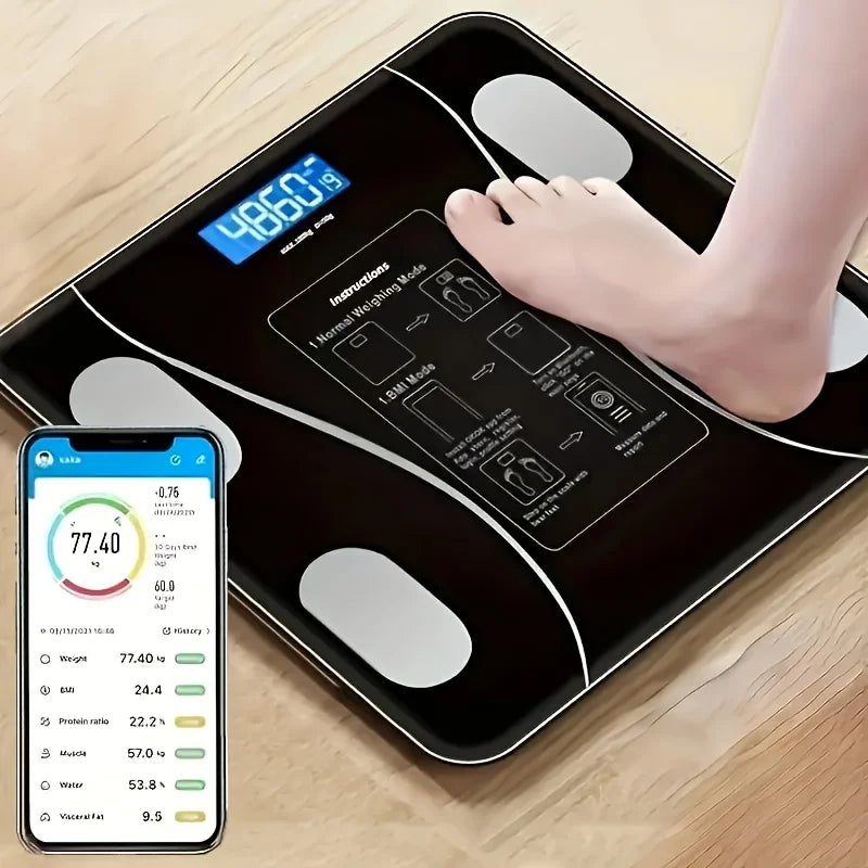 Intelligent Digital Body Scale With Backlit LED Display Screen, Weighing Up To 400 Pounds