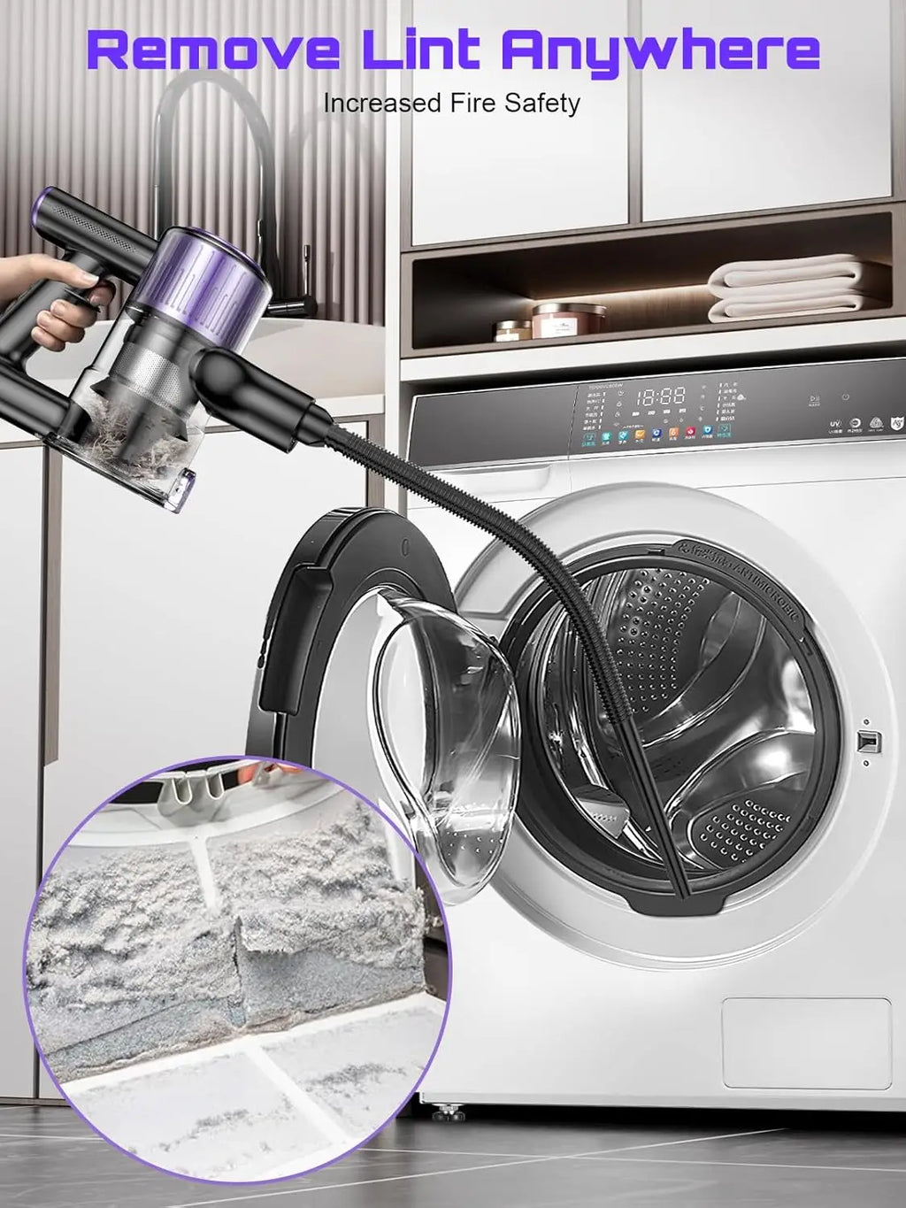 Cordless 500W Stick Vacuum Cleaner 10-in-1 for Home & Pet Hair