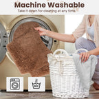 Large Plush Cat Bed Raised Wooden Sofa for Indoor Cats & Kittens