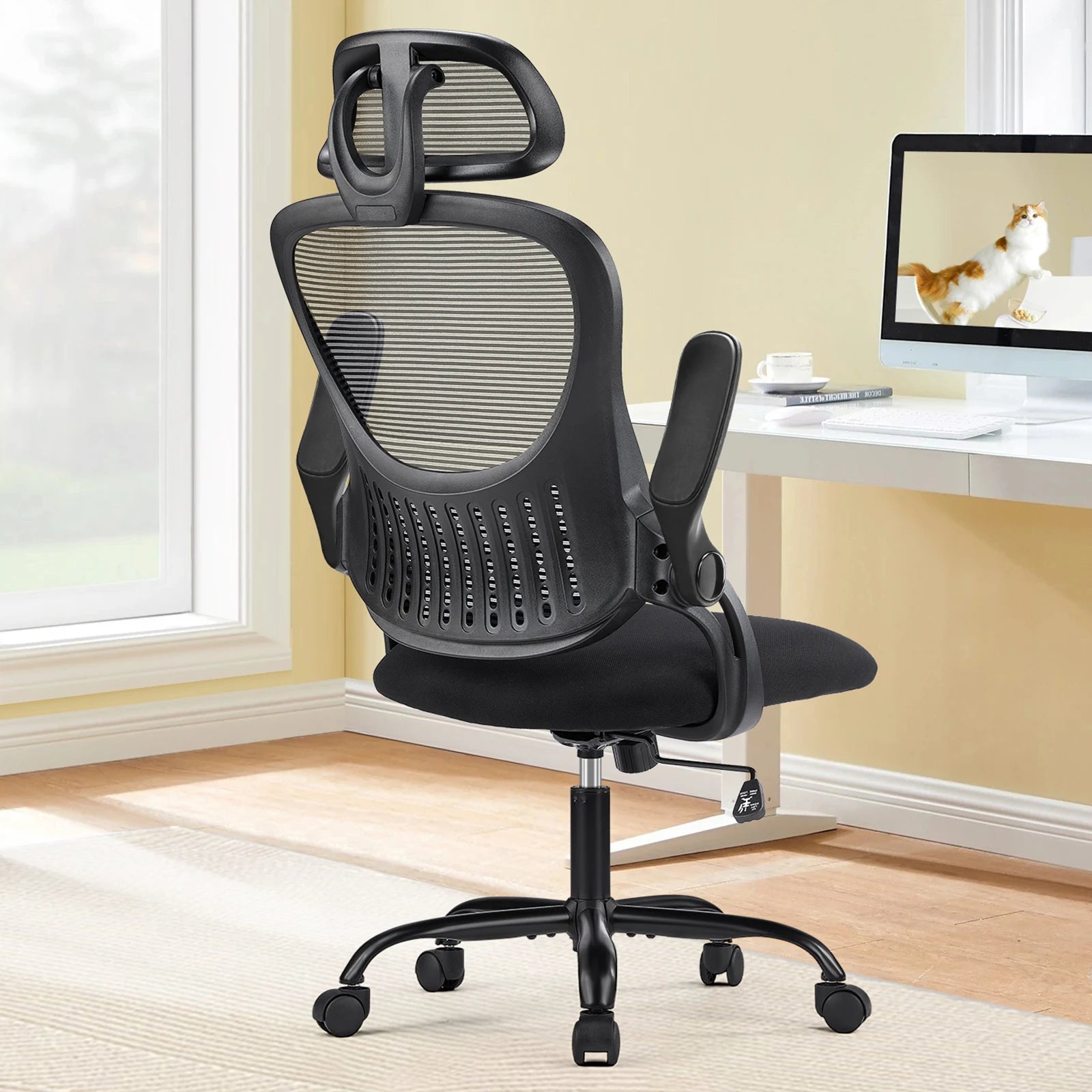 JHK Mesh Office Chair Ergonomic with Adjustable Headrest & Arms
