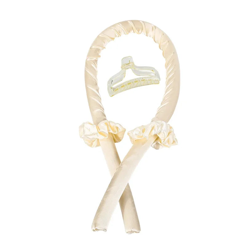 Heatless Silk Hair Curlers Soft Headband Ribbon Rollers