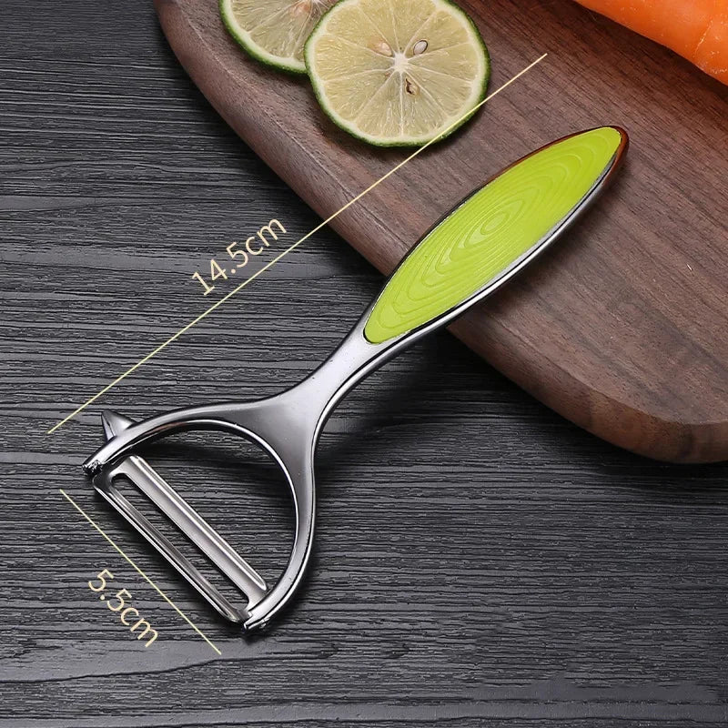 Multi-Purpose Stainless Steel Peeler Serrated & Flat Edge for Fruits & Vegetables