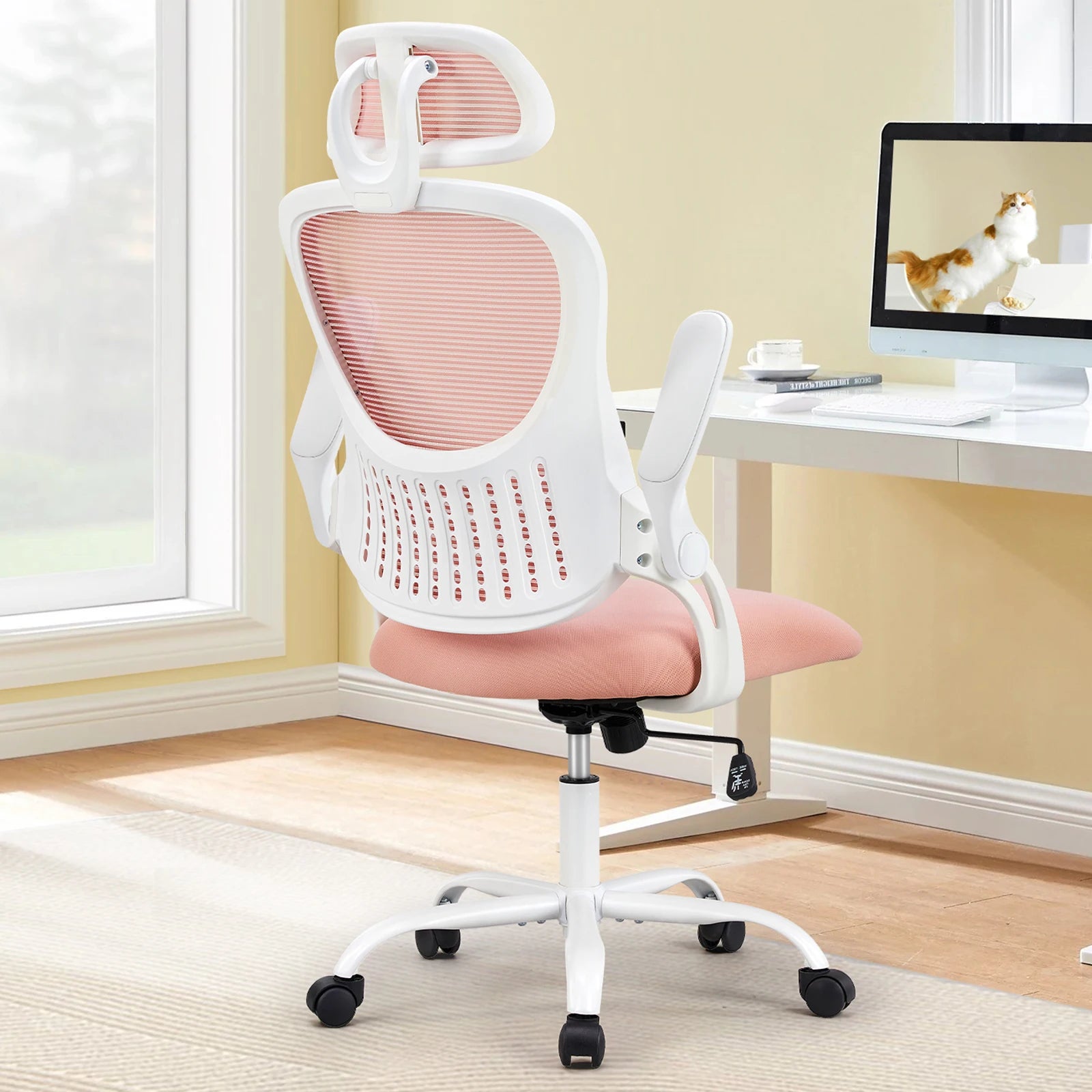 JHK Mesh Office Chair Ergonomic with Adjustable Headrest & Arms