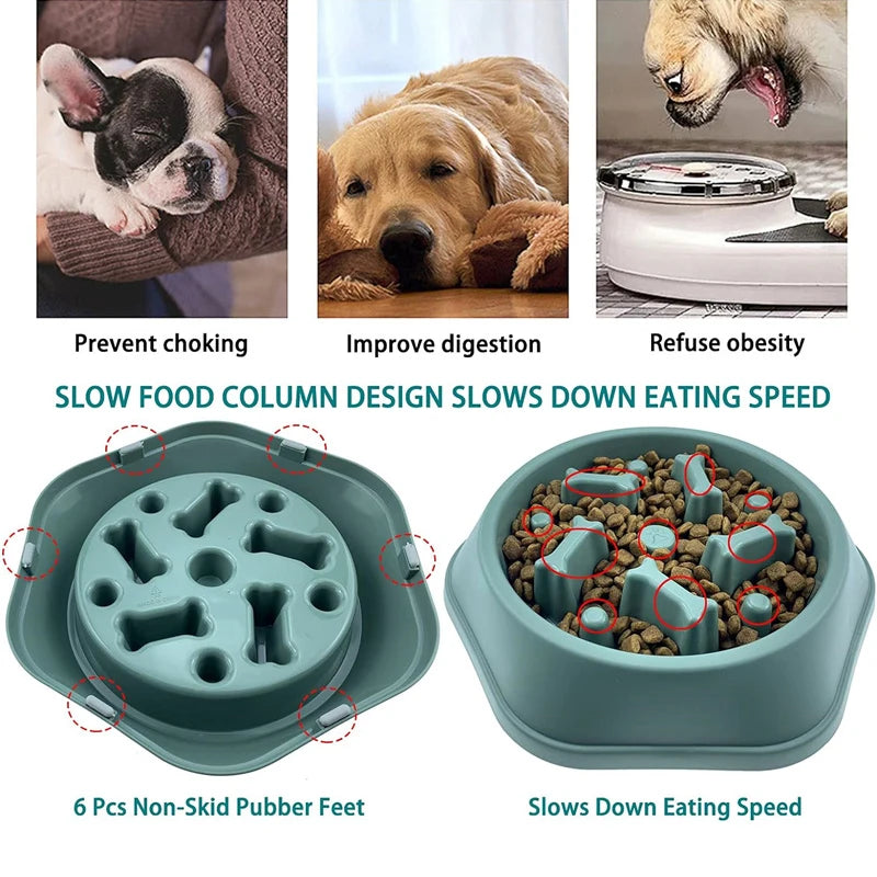 Anti-Choke Slow Feeder Bowl for Small & Medium Dogs