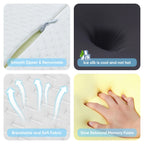 Memory Foam Cervical Pillow Ergonomic Neck Support with Ice Silk Case