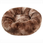 Round Plush Pet Bed – Soft Cozy Dog & Cat Bed for Small to Large Pets