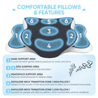 Memory Foam Cervical Pillow Ergonomic Neck Support with Ice Silk Case