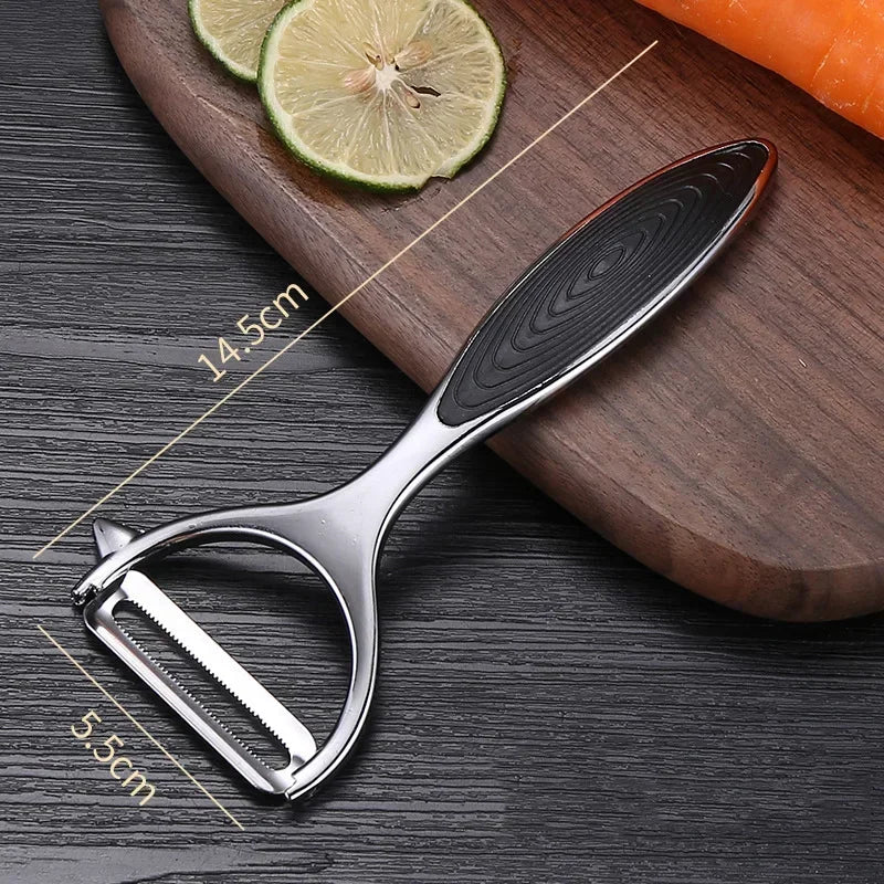 Multi-Purpose Stainless Steel Peeler Serrated & Flat Edge for Fruits & Vegetables