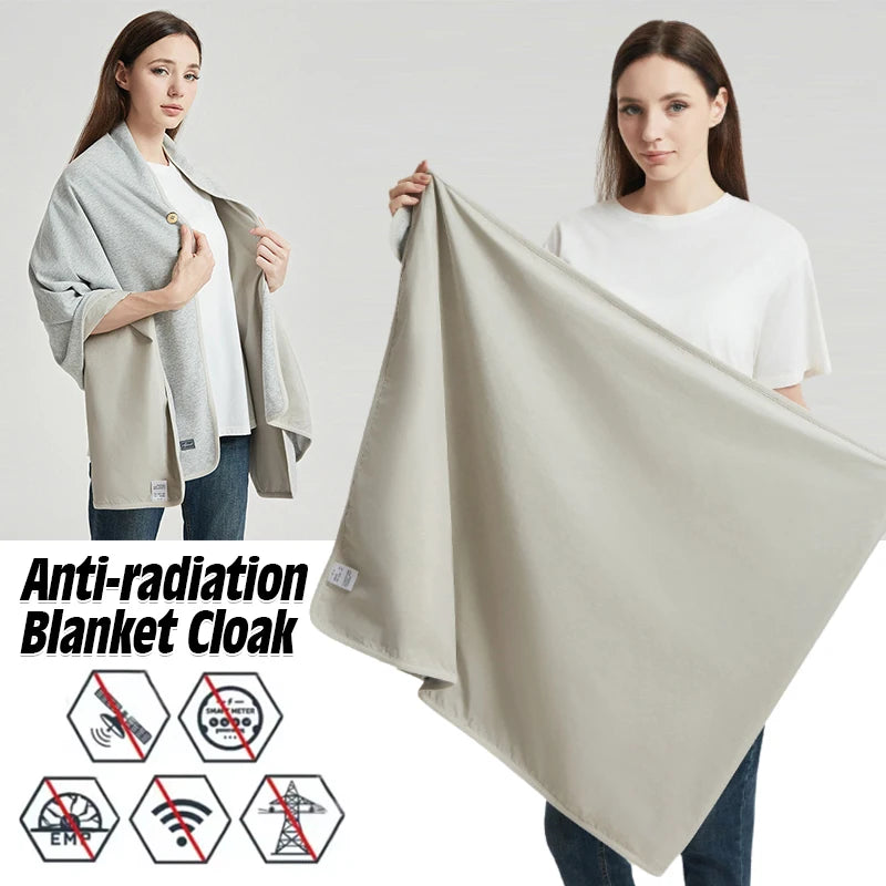 50% Silver Fiber Anti-Radiation Blanket EMF Shielding Shawl