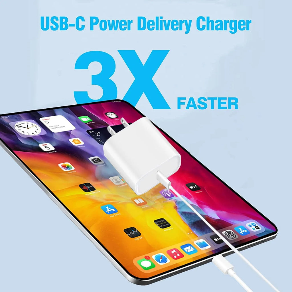 Fast Charging Wall Charger with 6FT USB-C Cable