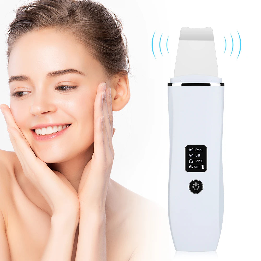 Ultrasonic Skin Scrubber Deep Face Cleaning & Blackhead Remover
