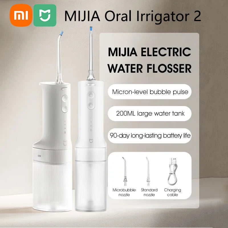 2025 XIAOMI MIJIA Portable Oral Irrigator - Dental Teeth Whitening Flosser