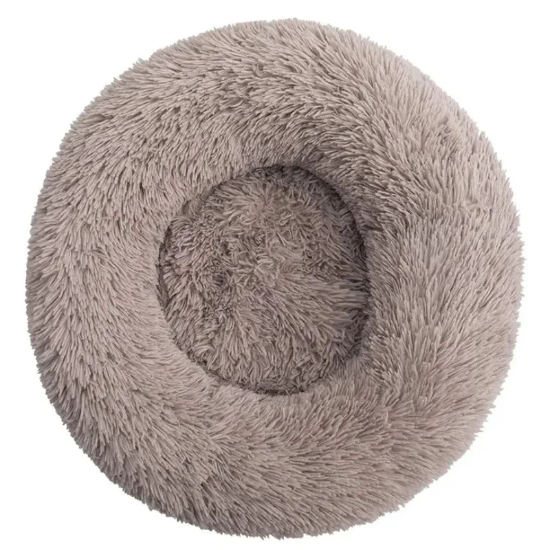 Round Plush Pet Bed – Soft Cozy Dog & Cat Bed for Small to Large Pets