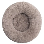 Round Plush Pet Bed – Soft Cozy Dog & Cat Bed for Small to Large Pets
