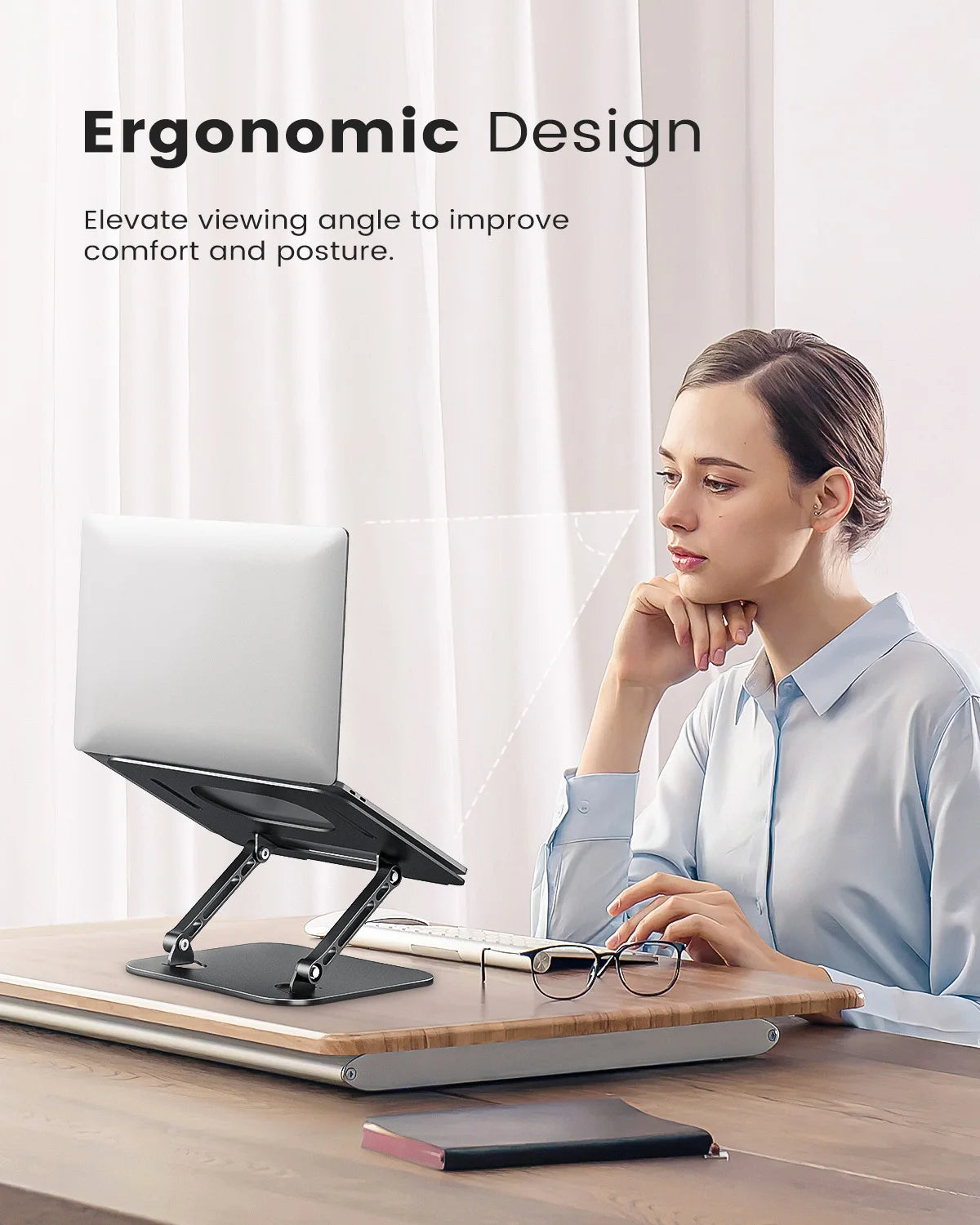 ST01 Portable Aluminum Laptop Stand for 11–16-inch Devices