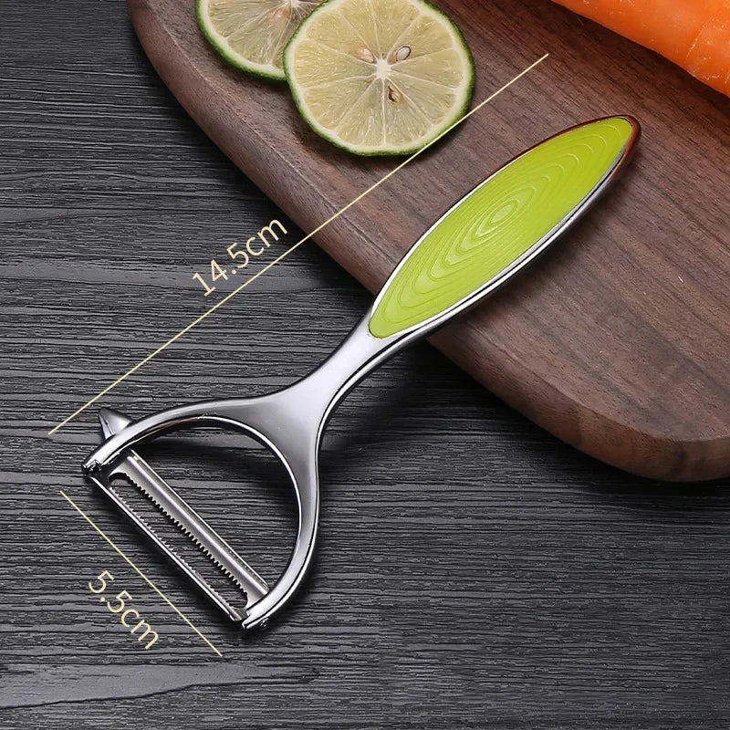 Multi-Purpose Stainless Steel Peeler Serrated & Flat Edge for Fruits & Vegetables