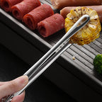 2-Piece Stainless Steel Kitchen & BBQ Tongs 24/28cm Cooking Tweezers
