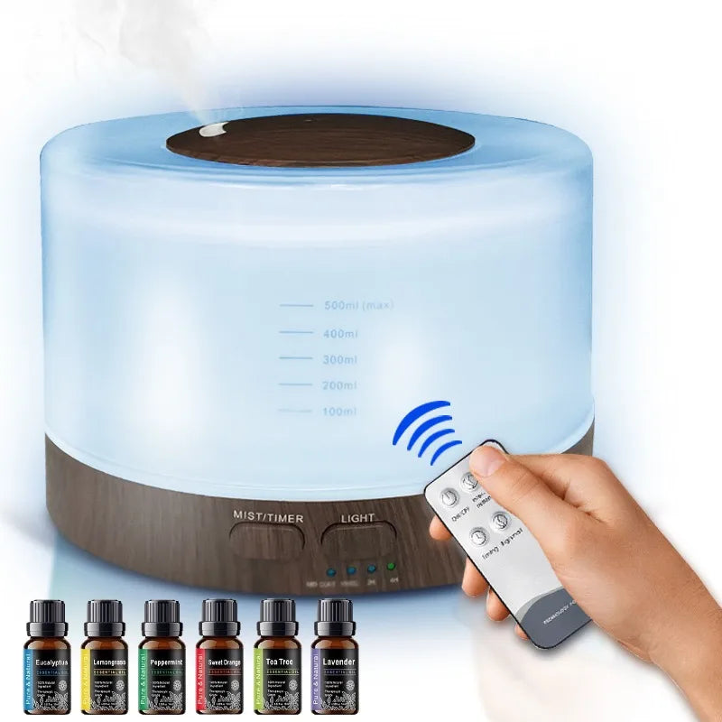 Ultrasonic 550ml Essential Oil Diffuser with 7-Color LED