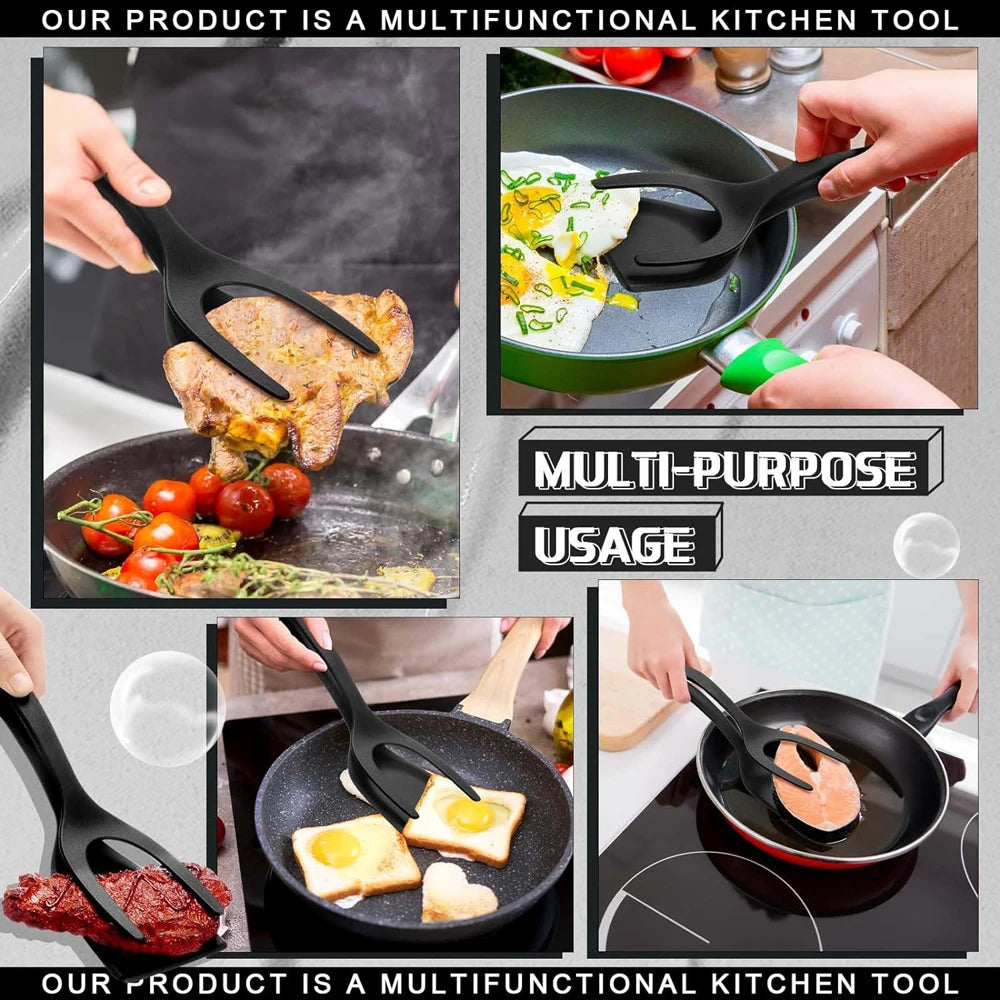 2-in-1 Grip & Flip Spatula  Non-Stick Egg, Pancake, Fish & Omelette Turner